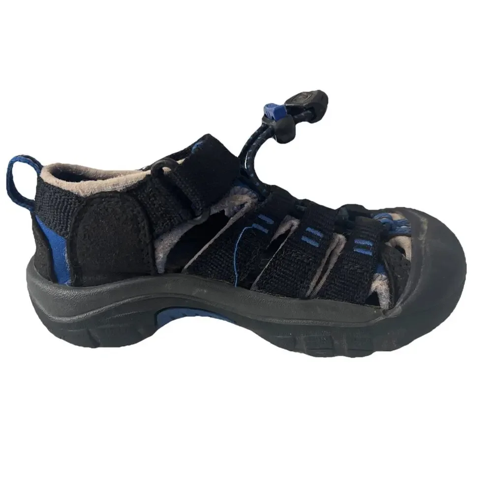 Keen Newport H2 Youth Size 9 Black Blue Hiking Waterproof Strap Water Sandals
